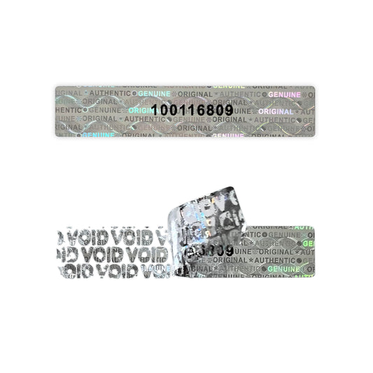 360 pcs Tamper Proof Hologram Stickers High Security Tamper Evident Seal Warranty Void Original Genuine Authentic Holographic Labels/Stickers w/Unique Sequential Serial Numbering(Silver) Silver5x1cm 360 pcs