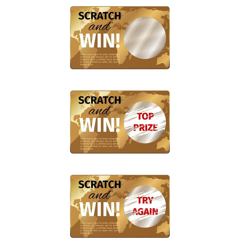 Set of 1000 round scratch-off sticker labels by Leinuosen, all-purpose labels for packaging, crafts, or organization.