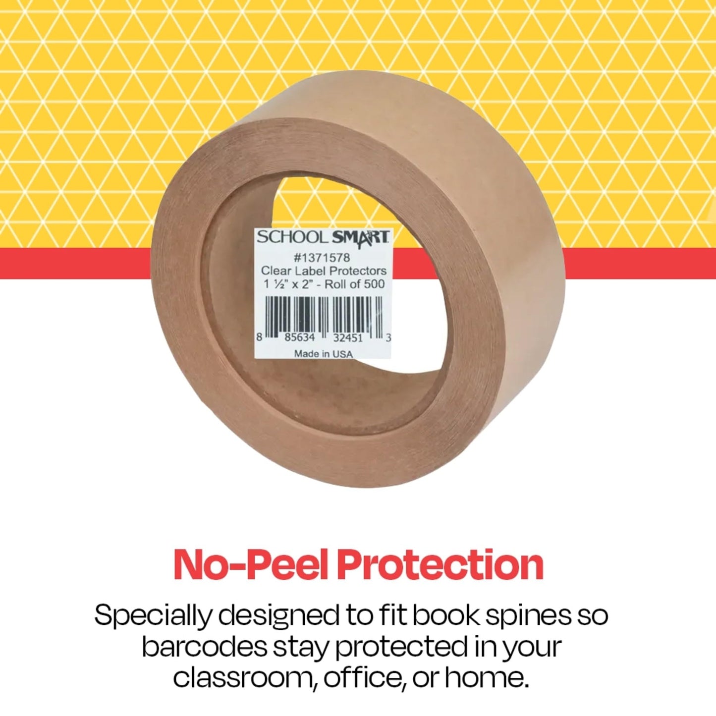 KAPCO - LP008 Kapco Vinyl Label Protectors, Round, 1-1/2 x 2 Inches, Clear, Pack of 500 - 1371578