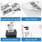 HUOJI 4x6 Thermal Labels, Perforated, 500/Stack, Commercial Grade 1 Stack | 500 Labels