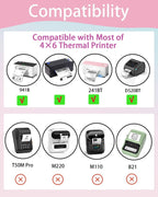 Round Thermal Labels, Thermal Printer Labels use for Barcode, Shipping, Customized, Circle Direct Thermal Stickers Label for Printer, 500PCS/ 1 Roll, 3 inch, Gradient Purple