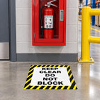 5 Pack Keep Clear Do Not Block Stickers 17 × 17 Inches