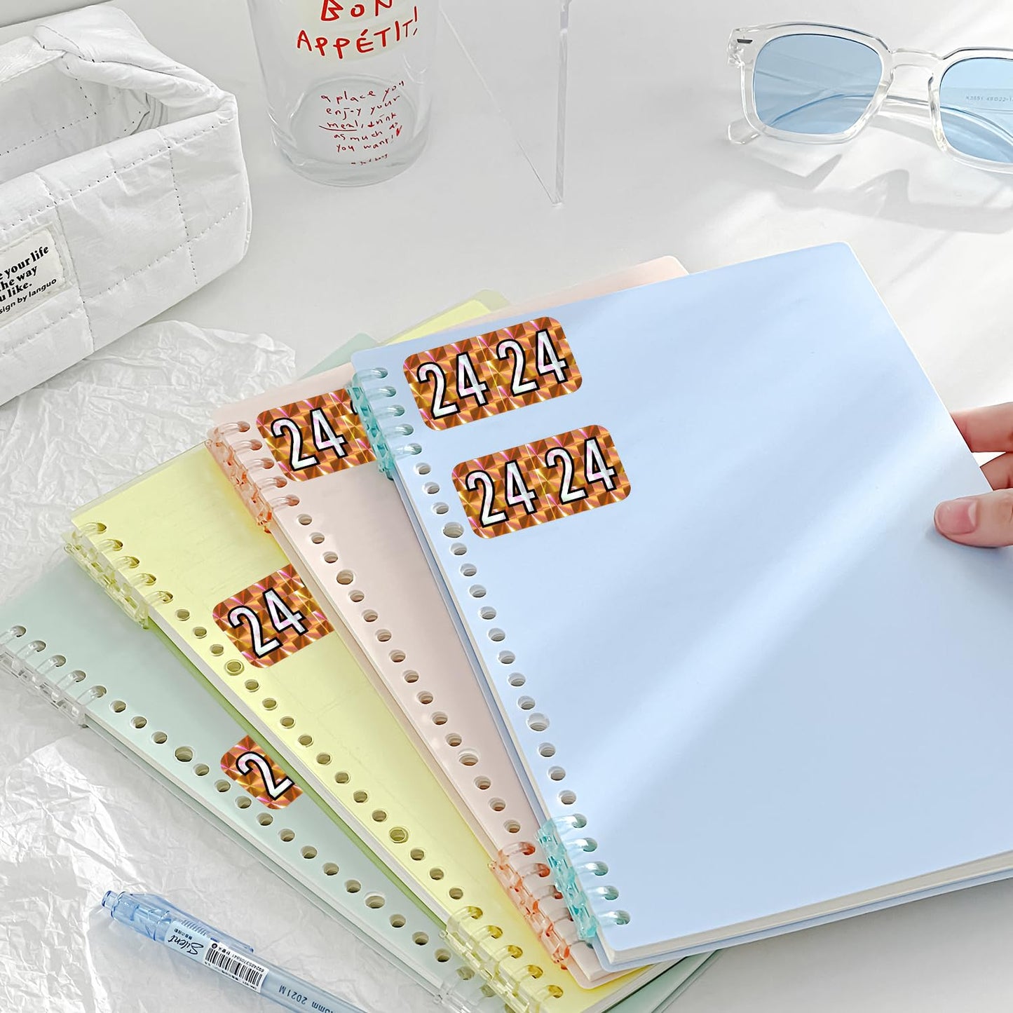 2024 Year Stickers, File Folder Year Labels, Color Coded Year Stickers for End Tab File Folders Office Supplies, 500/Roll, 1 Roll, 3/4" x 1-1/2" (PVC Orange) Pvc Orange
