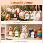 3000Pcs White Price Tags with String 1.77 X 1.1 in String Tags, 250 GSM
