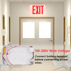 LIT-PaTH Emergency Exit Sign for Business, Battery Backup, 2 Pack 2-pack