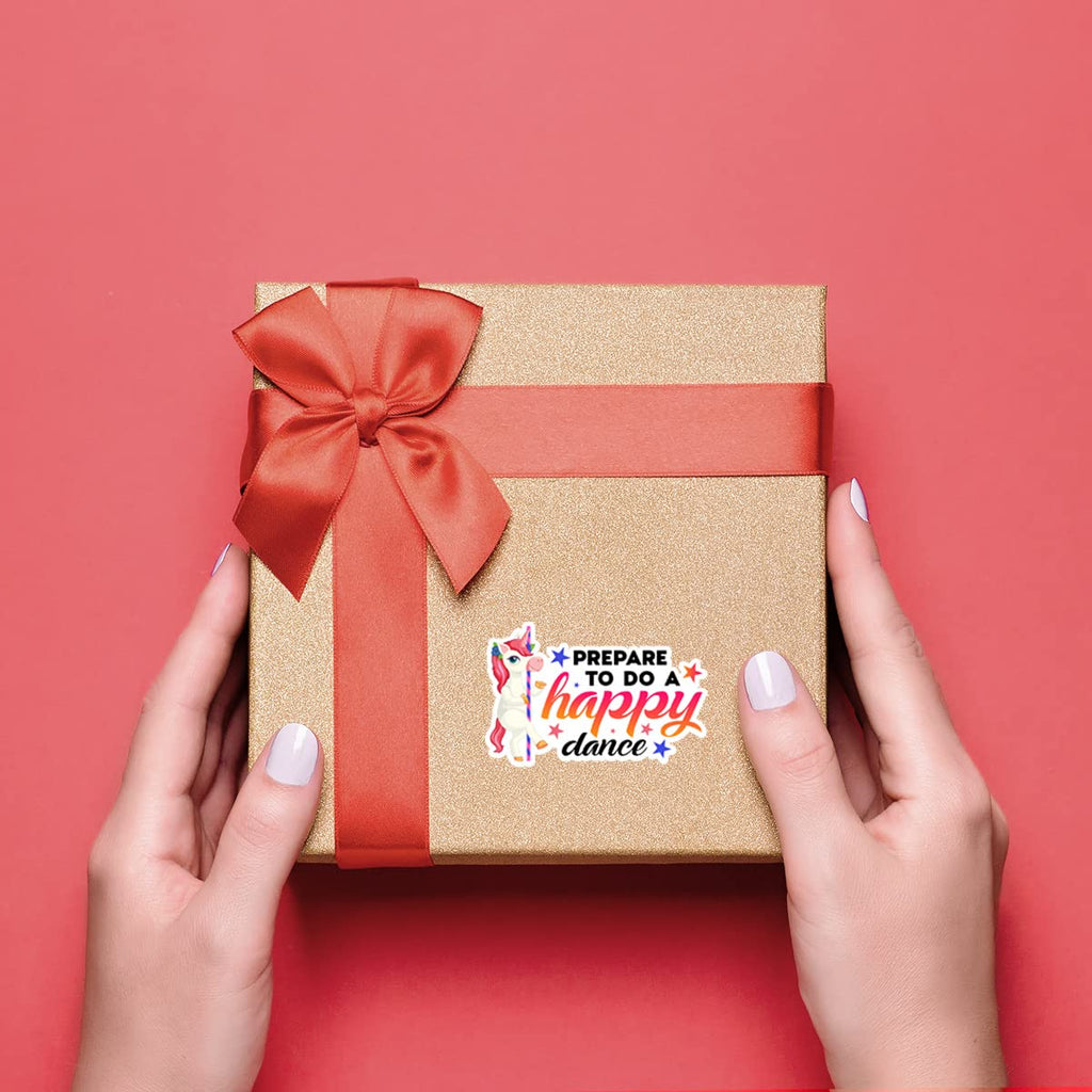 Funny Prepare to Do A Happy Dance Sticker,Cute Small Business Stickers for Mail Envelopes Shipping Package Packing 500 PCS