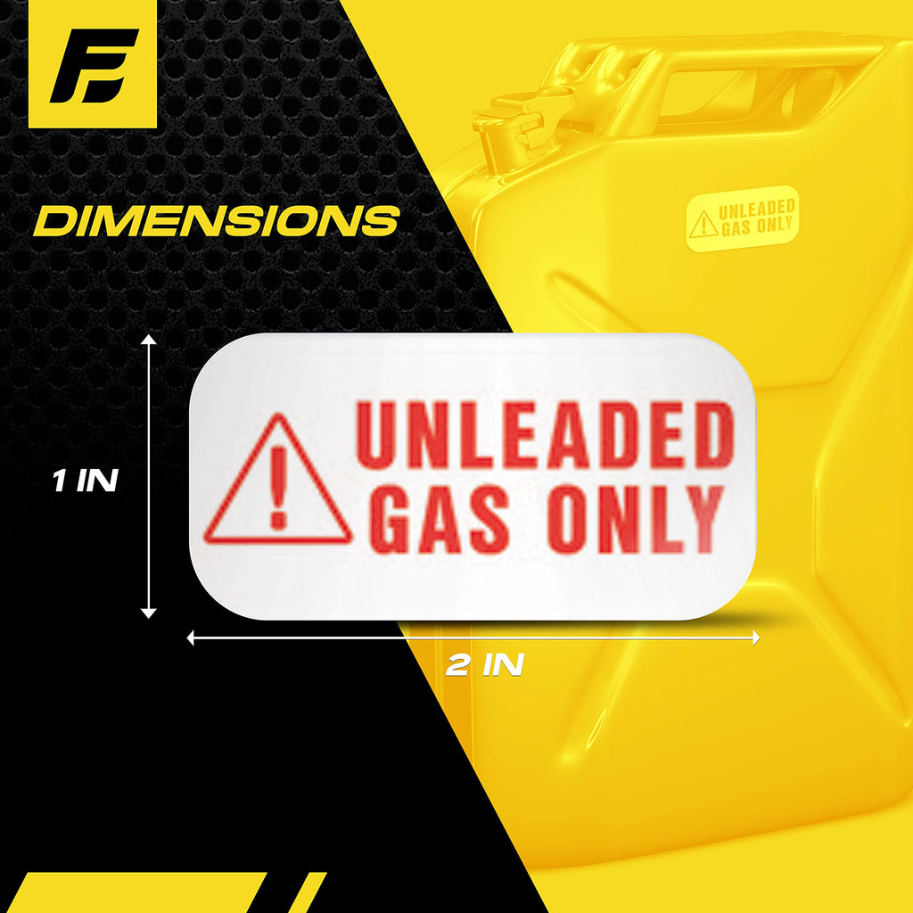 Unleaded Sticker, Unleaded Fuel Only Sticker for Fuel Cans and Outdoor Power Equipment - Weather Proof, Extreme Stick, Commercial Grade Fuel Labels by Fuel Stickers - USA Made (2x1 inch), 20 Labels 20-Pack