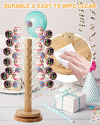Wood Cake Pop Stand Kit 48 Holes with Spinning Base Wooden Set 1