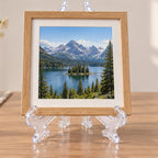 Clear Plate Stands for Display, 8 Inch (20 cm), 4 Pcs