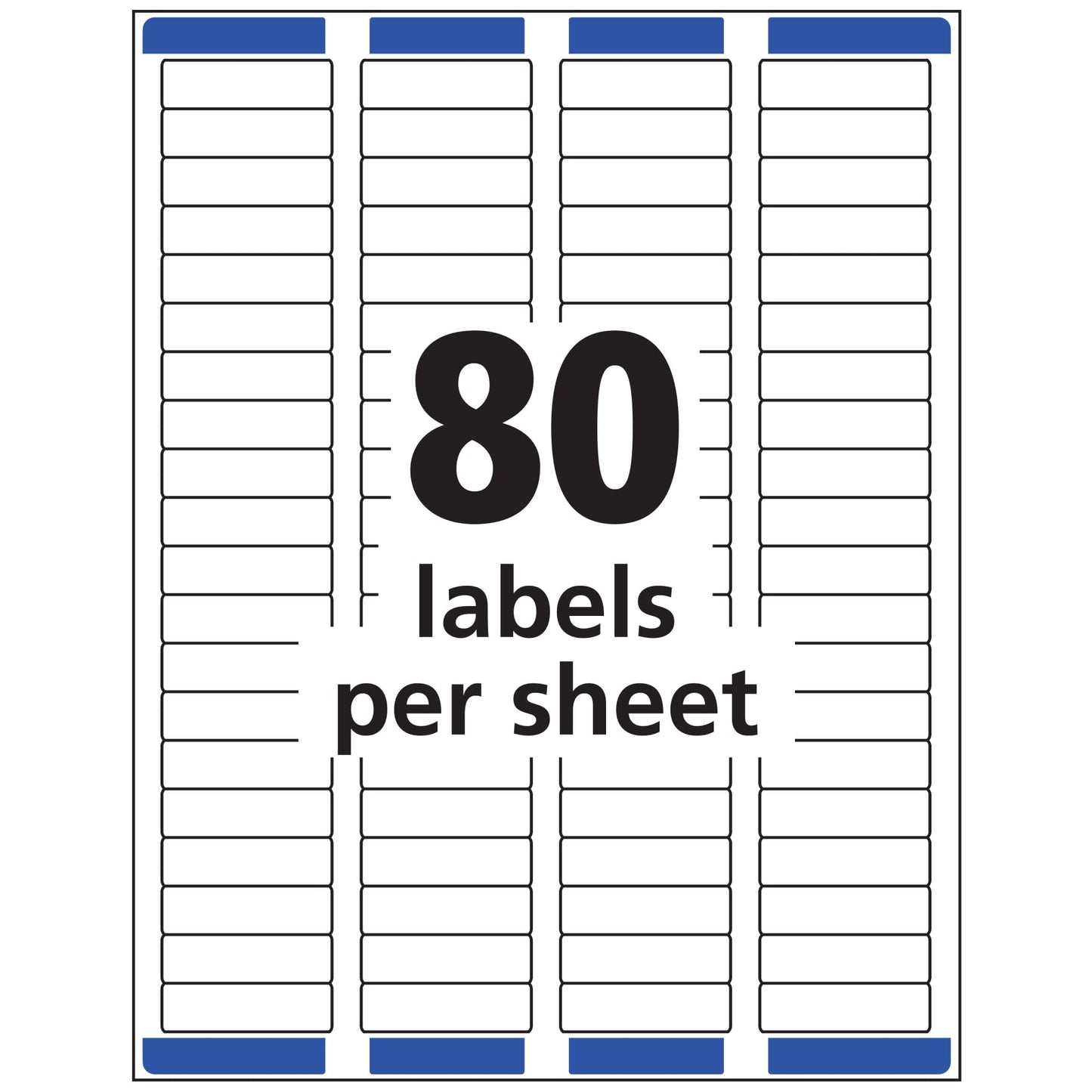 Avery® Easy Peel® White Inkjet Address Labels, Return, 8167, 1/2" x 1 3/4", Box Of 2,000 1 Pack