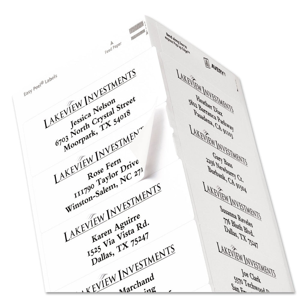 Avery 5162 Laser Labels, Mailing,1-1/3-Inch x4-Inch, 1400/BX, White
