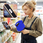 2 Pack 8 Digits Price Tag Gun with 5000 Labels & 4 Ink Rollers Kit blue