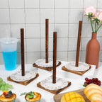 EupHHonycs 4PCS Farmhouse Donut Stand for Dessert Table Wooden Donut Holder