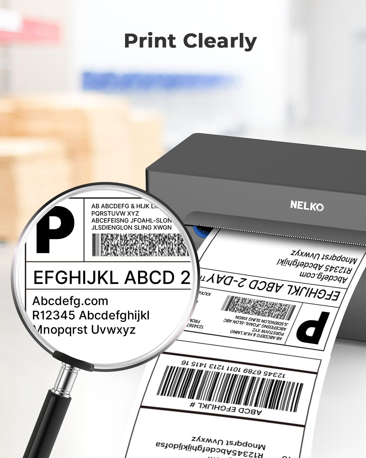 Nelko 4x6 Thermal Labels Fanfold, 500 Shipping Labels for Label Printer
