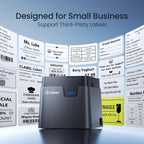 CLABEL 221D 2" Bluetooth Barcode Label Printer for Small Business Gray 2 Inch