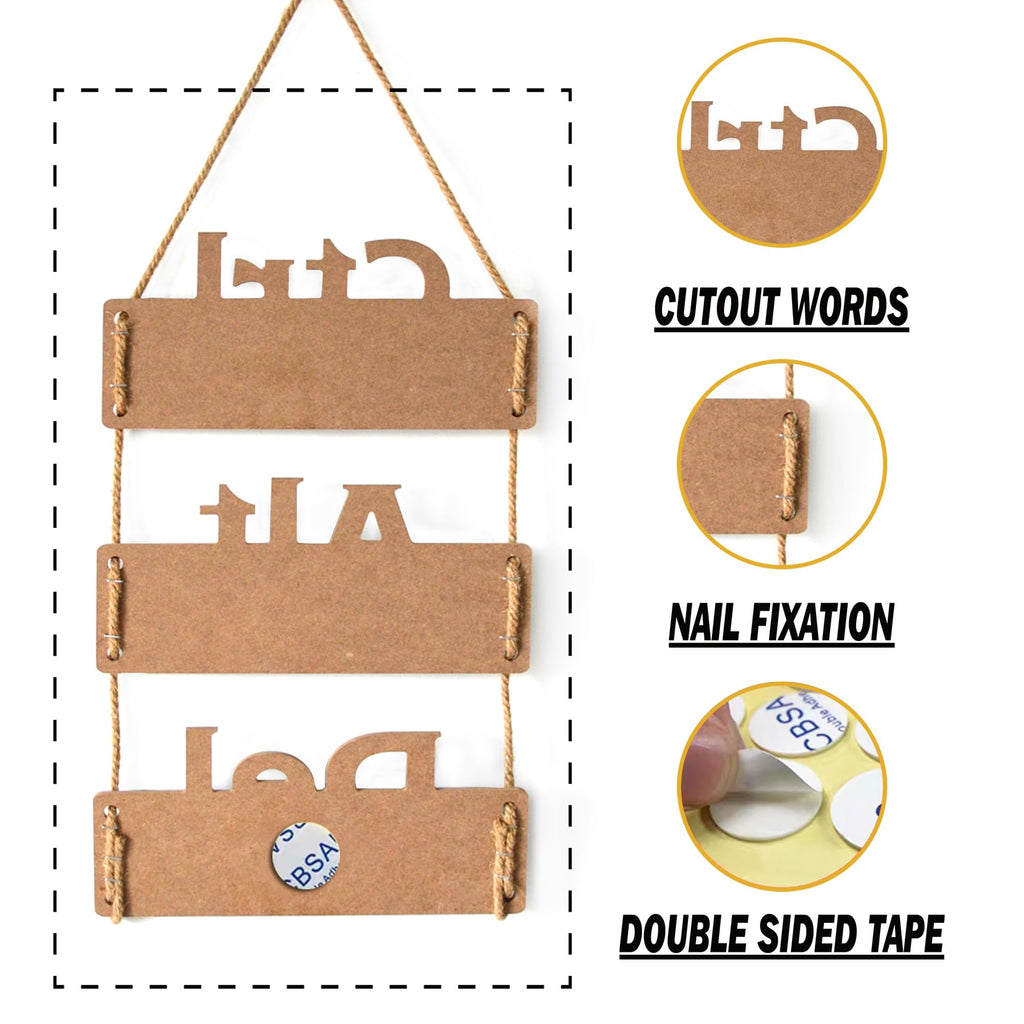 Ctrl Alt Del Motivational Inspirational Wooden Wall Collage Sign 3pcs ctrl alt del