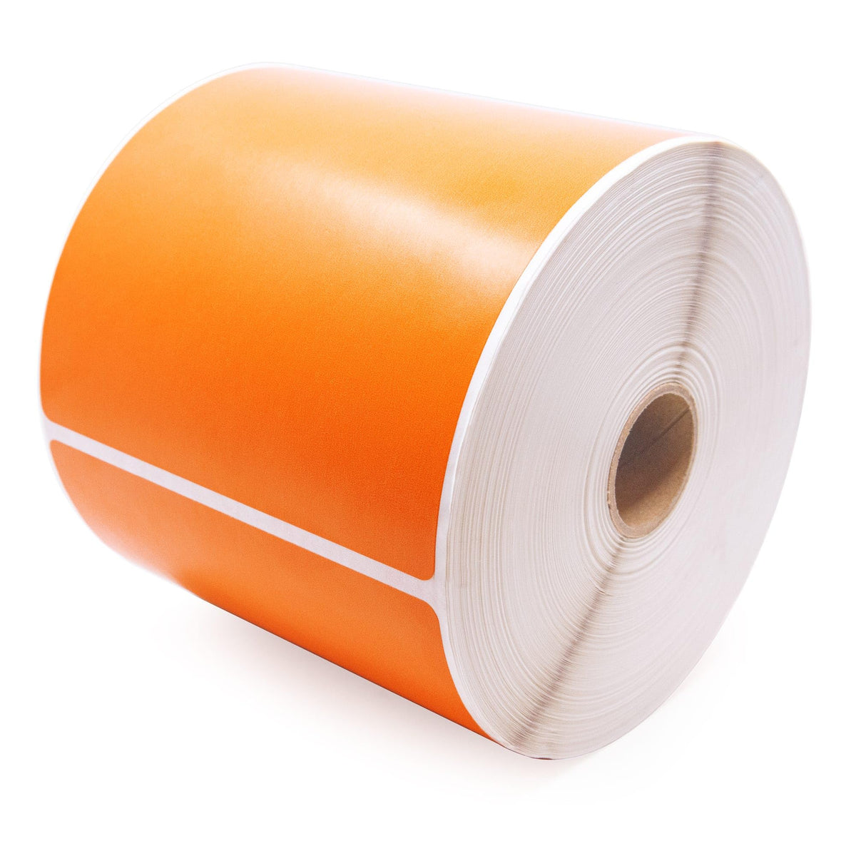 Orange Zebra Shipping & Handling Labels from Labelvalue, 4" x 6", with bold orange zebra stripe design on white background.
