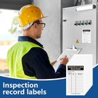Dunzoom 500 Pack Inspection Record Labels, 5"x 3"