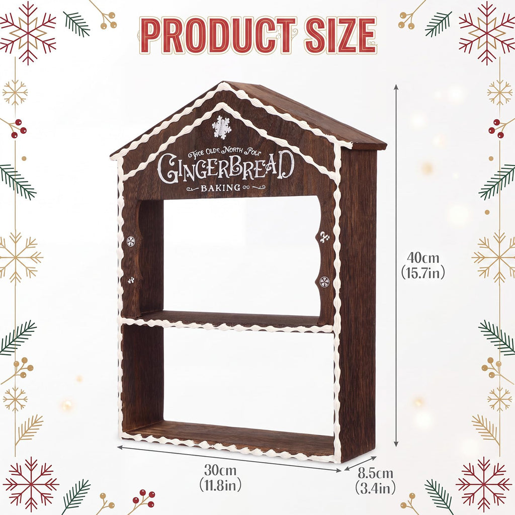 Christmas Gingerbread House Hot Cocoa Bar Wooden Storage Box