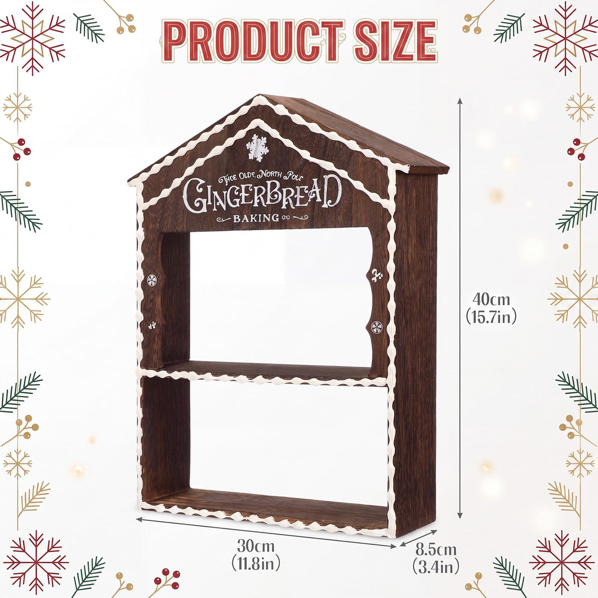 Christmas Gingerbread House Hot Cocoa Bar Wooden Storage Box