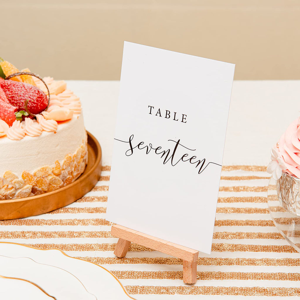 Crisky Table Number Cards 1-30 for Wedding, Anniversary, Birthday, Bridal Shower Party. Black Double-Sided Design 4 x 6 Inch Number One - Thirty & Head Table.
