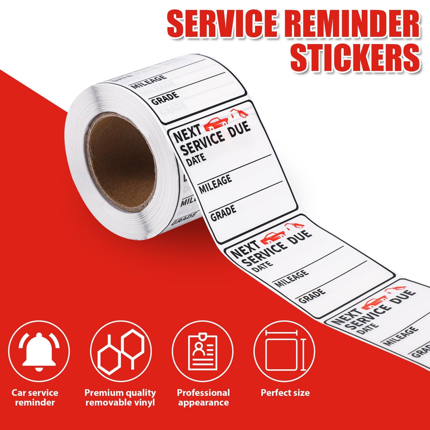 350pcs Oil Change Stickers, 2x2in Next Service Due Oil Change Reminder Sticker Removable Decal No Residue Windshield Oil Change Static Cling for Car Auto Vehicle Window Maintenance Accessories(Black) Black