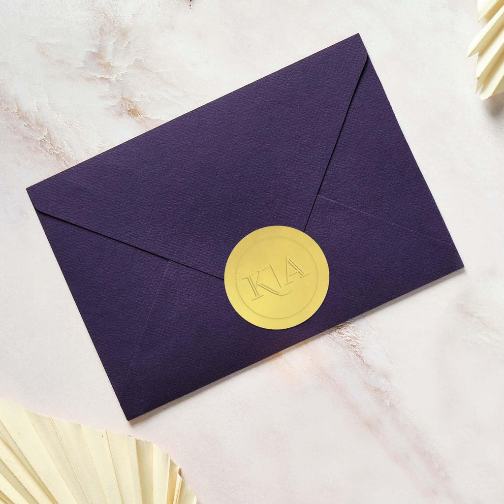 Matte Gold Foil 2" Embossing Seal Stickers / 500 Round Blank Gold Color Coding Labels / 2" Circle Envelope Seals for Embossers/Made in The USA Matte Gold 2”