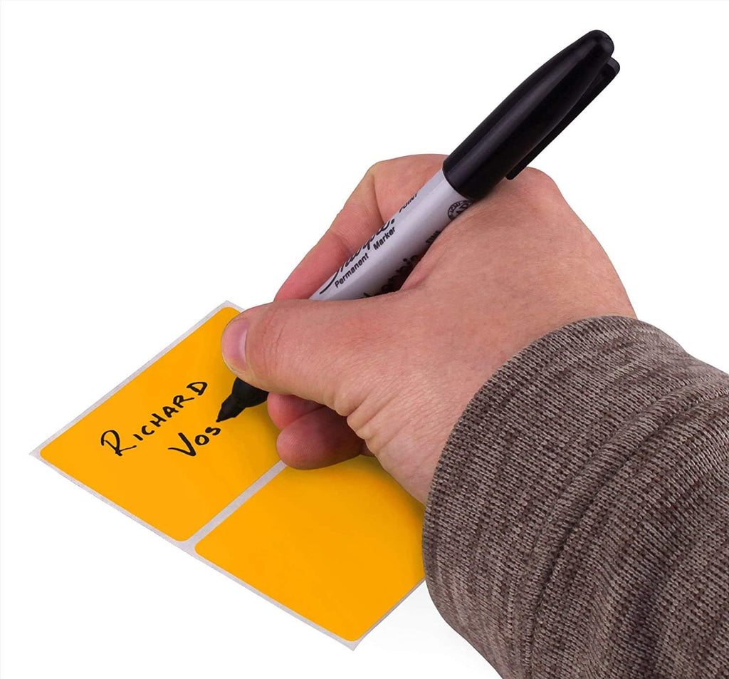 ChromaLabel fluorescent orange 2x3 inch rectangular color-coding inventory labels with 50 stickers per pack