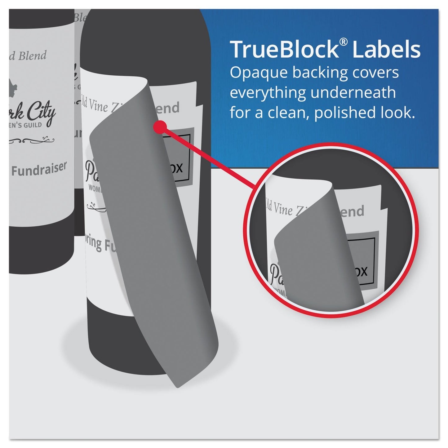 Avery Square Labels with Sure Feed and TrueBlock, 1.5 x 1.5, White, 600/Pack