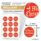 PARTH iMPEX Christmas Envelopes & Gold Foil Seal Stickers