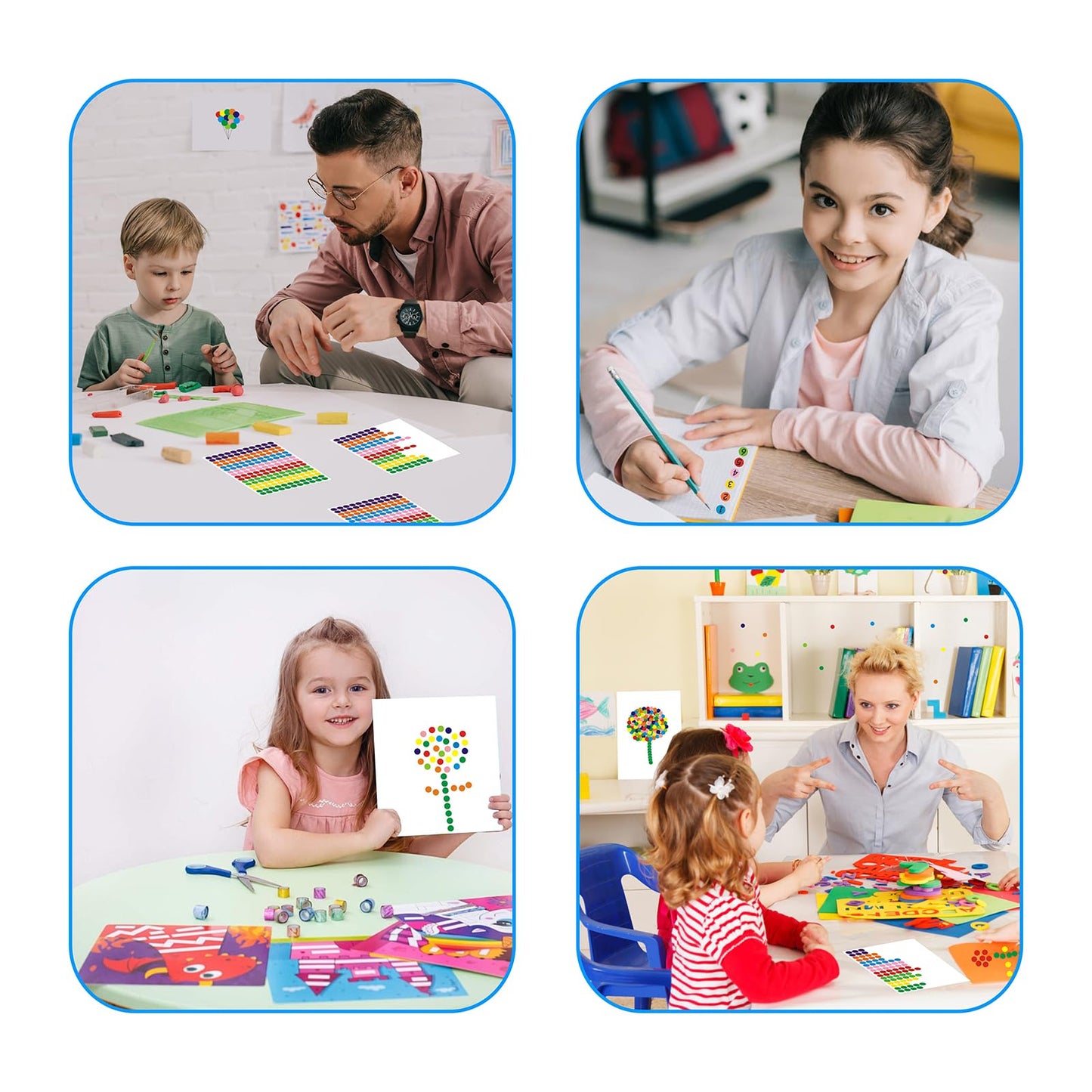 8800 PCS Colored Dot Stickers 1/2 Inch Round Dot Stickers Small 8 Color Coding Labels for Office School Classroom Library Home, 176 Labels/Sheet
