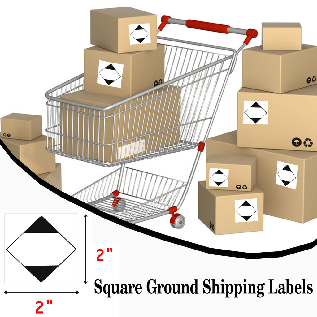500 Pcs ORM-D Shipping Diamond Labels2"x 2" New 2027 Dangerous Goods Labels Black