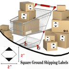 500 Pcs ORM-D Shipping Diamond Labels2"x 2" New 2027 Dangerous Goods Labels Black