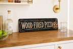Vintage "Wood Fired Pizza" Chalkboard Metal Sign