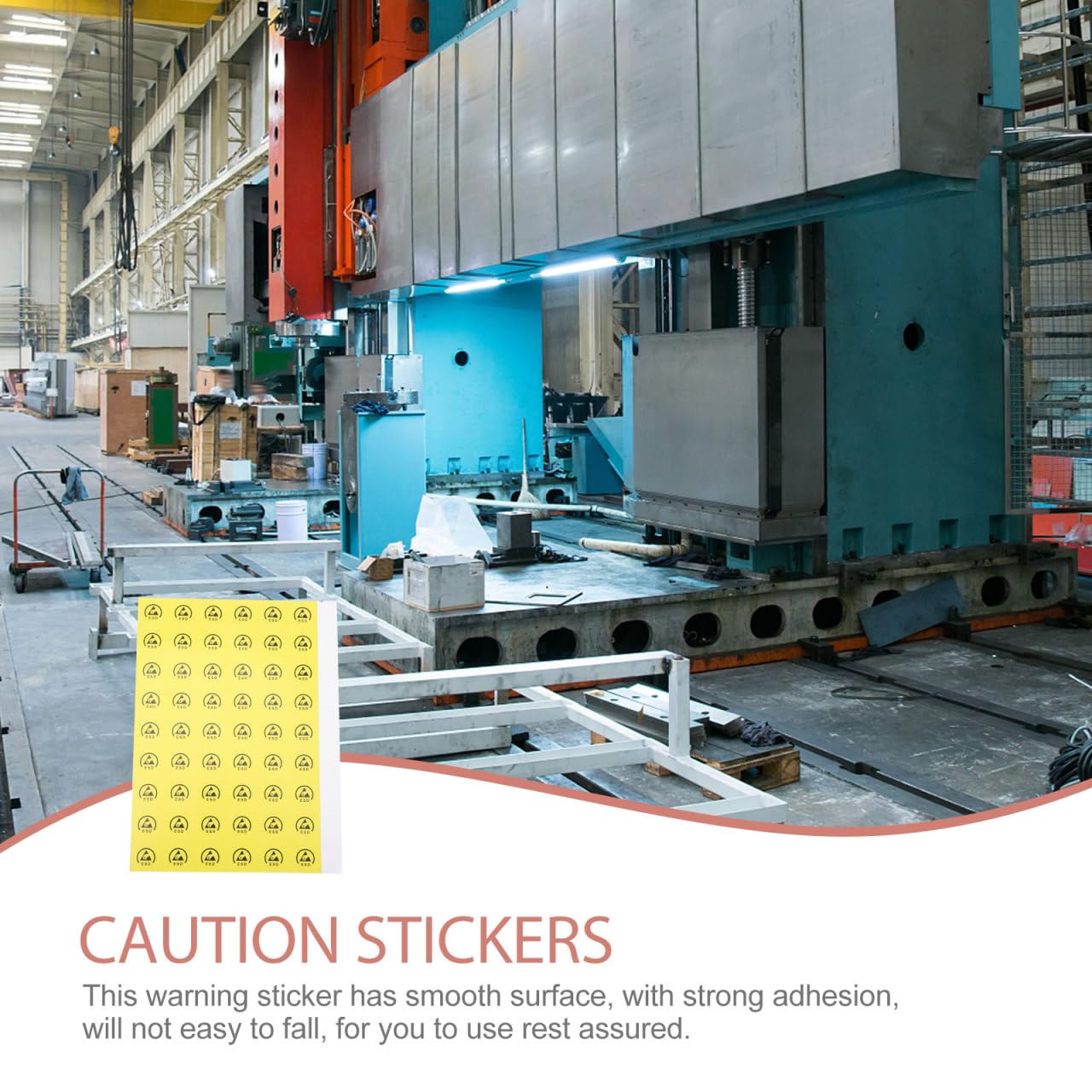 200pcs Electrostatic Warning Stickers Self-Adhesive Caution Decals for Static Sensitive Packages Safety Labels for Industrial Use Eye-catching Design