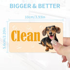 Dachshund Dishwasher Clean Dirty Magnet, Double-Sided