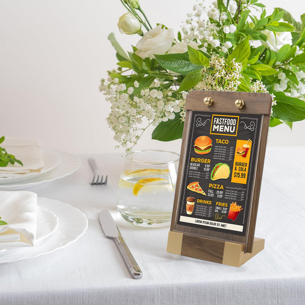 2Pack Acrylic Sign Holder 4x6 Vertical Tabletop Sign Display Frame