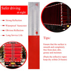 Reflective Tape, 2" × 12" × 20/30 Pack Red/White Self-Adhesive Outdoor Waterproof Safety Caution Warning Reflective Tape Trailer Reflector for Cars, Trucks, Trailers, Boats, Road Signs (20)