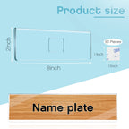 Jetec 15 Acrylic Wall Name Plate Holder Clear Door Plate with Adhesive Tape