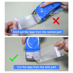 BOMEI PACK 3Rolls Filament Strapping Tape 2Inch with Dispenser, Heavy Duty Fiberglass Reinforced Packing Tape for Shipping, Cross Bi Directional Filanent Tape 2inch x 30Yds x 5.9Mil, Total 90Yds 3