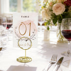 Table Number Holders, 24PCS Mini Place Card Holders-Gold