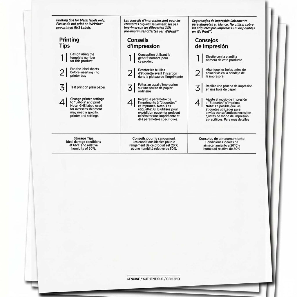 Chemical Safety Labels for Laser Printers, Waterproof Industrial Labels, 3.5 x 5 Inch, 200 Pack, Chemical Container & Workplace Safety Labels