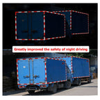Reflective Tape, 2" × 12" × 20/30 Pack Red/White Self-Adhesive Outdoor Waterproof Safety Caution Warning Reflective Tape Trailer Reflector for Cars, Trucks, Trailers, Boats, Road Signs (20)