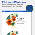 Avery® Printable Matte White Oval Labels, 4" x 6", 50 Total 50 labels
