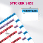 Color Coded Writable Moving Box Labels Household Packing Classification 1200
