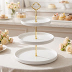 3 Tier Cake Stand Hardware Kit, Flower Cupcake Dessert Plate