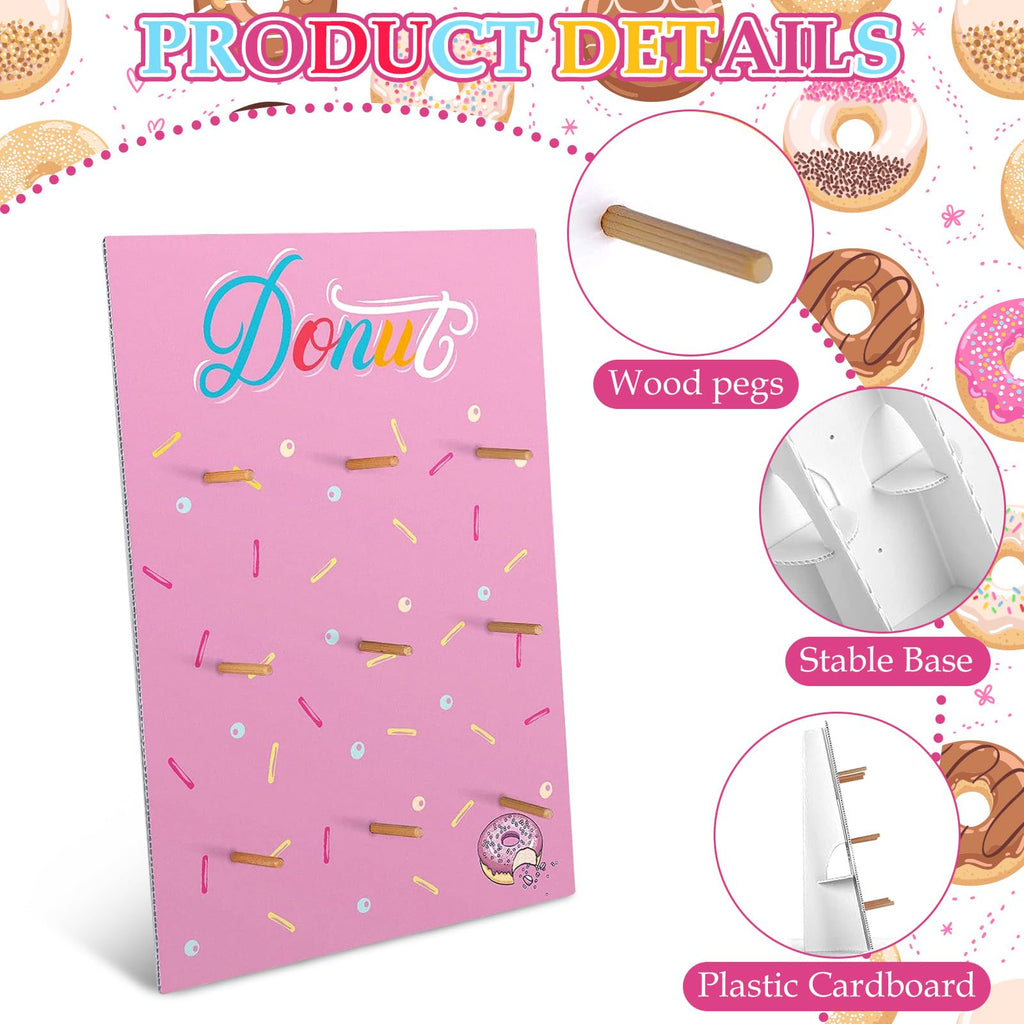 Jetec Donut Stand Cute Doughnuts Display Stand, Pink