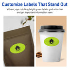 Avery® Printable Oval Labels, Sure Feed® Technology, 1" x 2", Bright Green Labels, Print-to-The-Edge, Laser/Inkjet Printable, 480 Total, Great for Soaps and Candles 480 labels