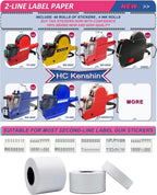 20,000Pcs 2Line Refill Price Marking Label Stickers for MX6600,MX6602,YH689 Green 2-LINE