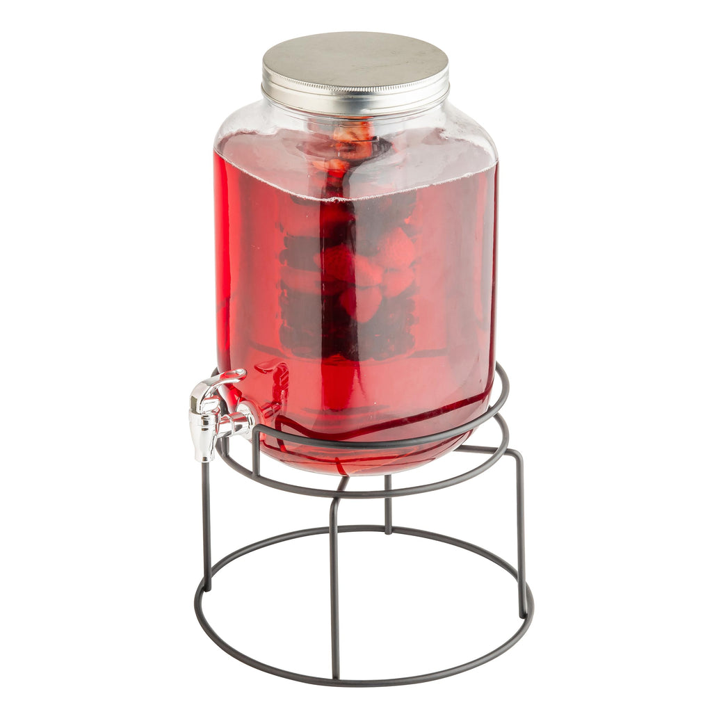TableCraft Wire Stand for Beverage Dispensers, 11" x 11" x 8", Powder-Coated Black Steel Elevated Beverage Display Stand with 6 Inch Faucet Clearance, Fits BDG1000, BDG2000, BDG3000, 10090 and 10699